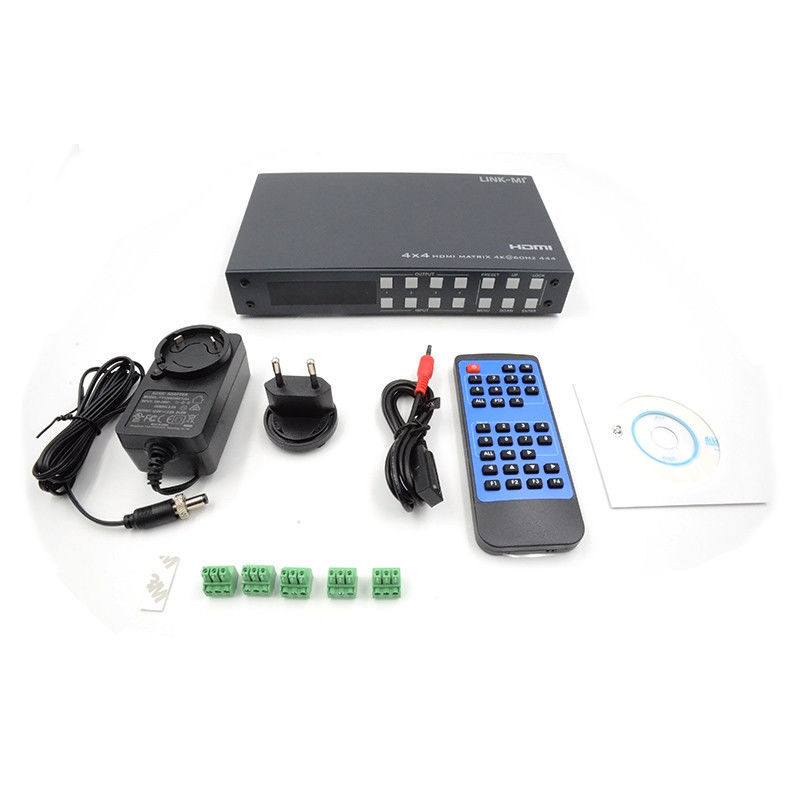 4x4 HDMI Matrix Analog Dan SPDIF Audio Extraction 4K TCP/IP Web GUI Control