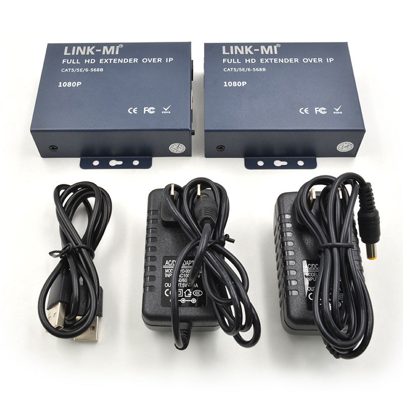 200M 1080p HDMI KVM Extenderhdmi Hdmi Over TCP/IP Dengan Loop Out Point To Multi Point