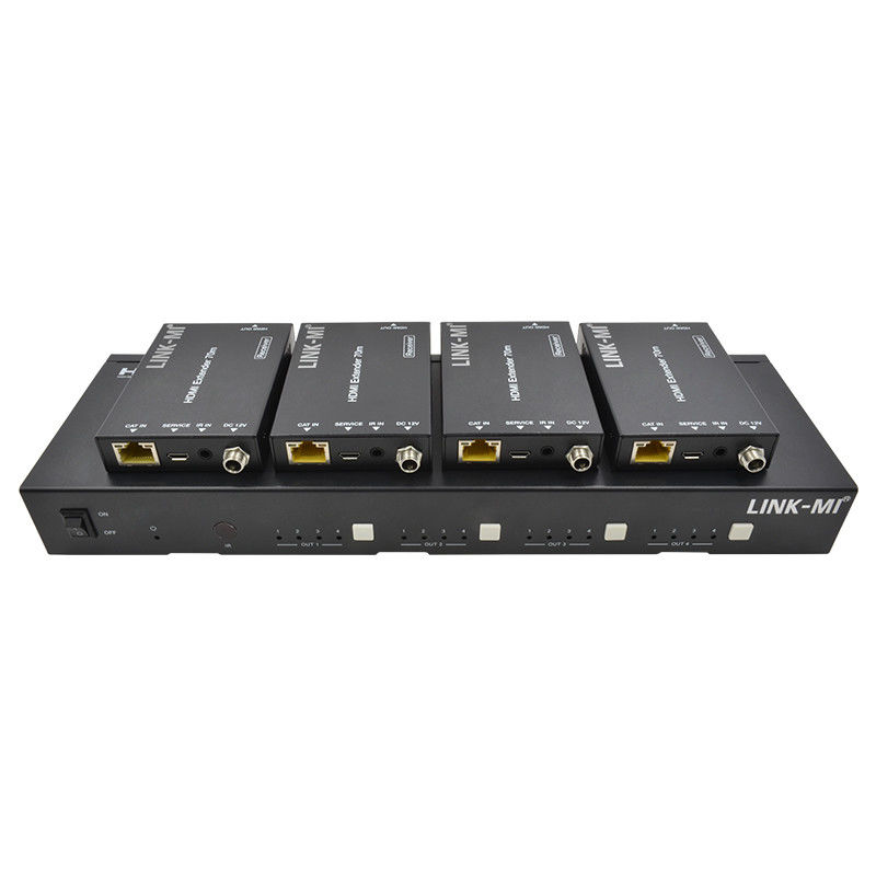 70M 4X4 HDMI Matrix Dengan Fungsi Matrix IR 18Gbps 4K@60Hz HDMI 2.0b POC