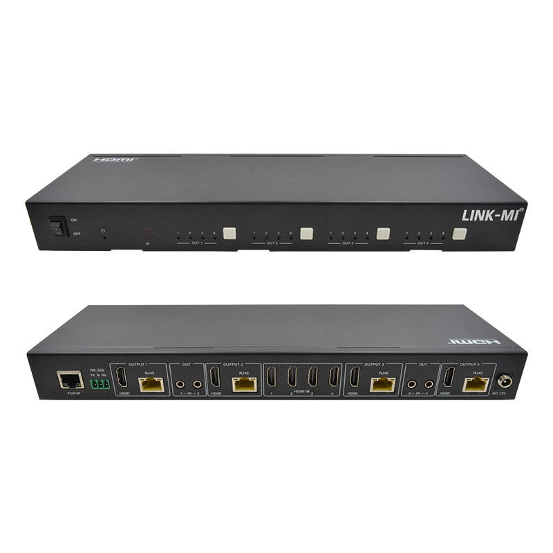 70M 4X4 HDMI Matrix Dengan Fungsi Matrix IR 18Gbps 4K@60Hz HDMI 2.0b POC