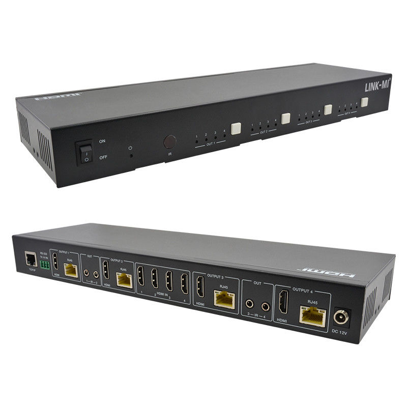 70M 4X4 HDMI Matrix Dengan Fungsi Matrix IR 18Gbps 4K@60Hz HDMI 2.0b POC
