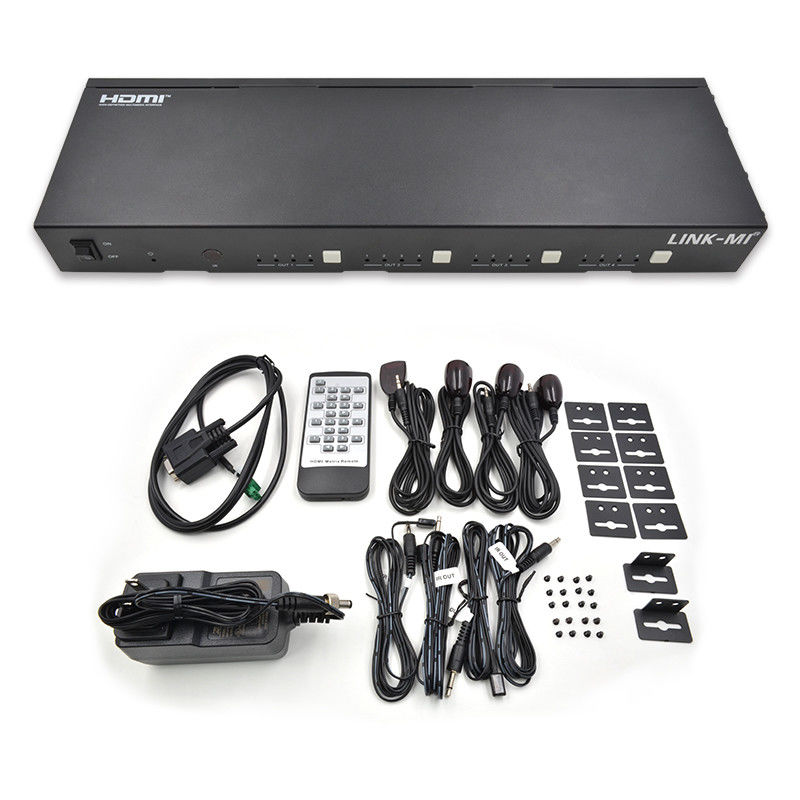 70M 4X4 HDMI Matrix Dengan Fungsi Matrix IR 18Gbps 4K@60Hz HDMI 2.0b POC
