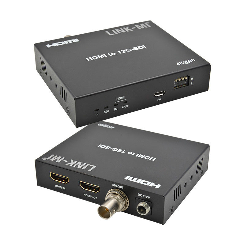 Konverter 4K HDMI ke SDI Dengan Dukungan Loop Out 12G 4K @ 60Hz EDID Max 120m