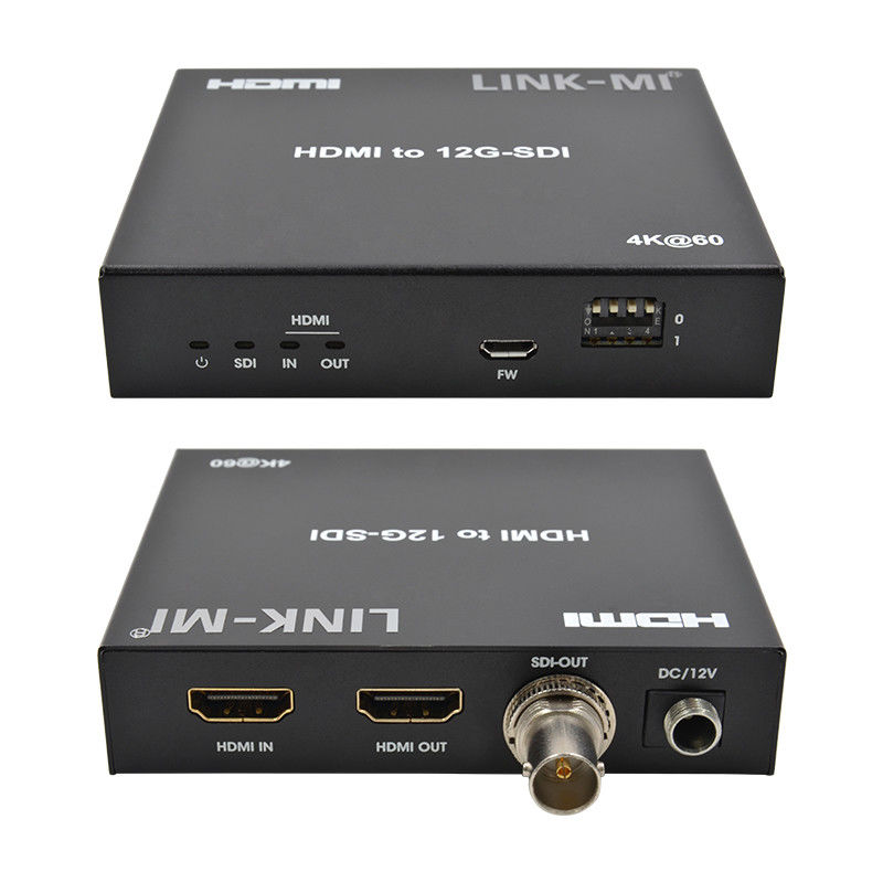 Konverter 4K HDMI ke SDI Dengan Dukungan Loop Out 12G 4K @ 60Hz EDID Max 120m