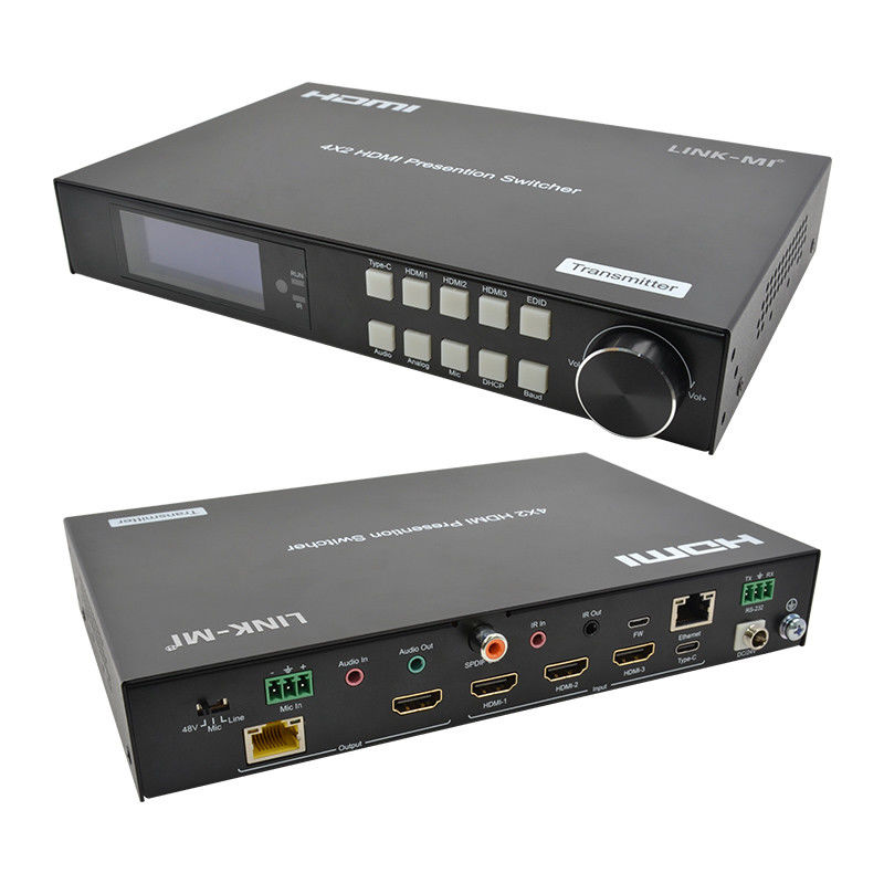 18Gbps 4K Video HDMI Switch 2.0 HDBaseT Switch Dengan HDMI Dan USB - C Input