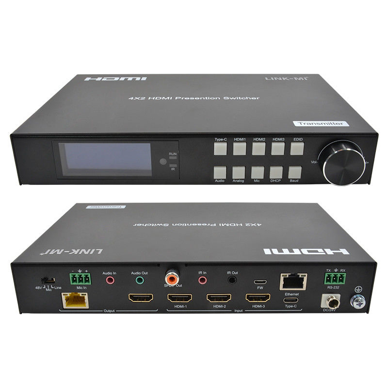 18Gbps 4K Video HDMI Switch 2.0 HDBaseT Switch Dengan HDMI Dan USB - C Input