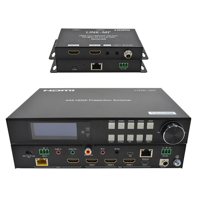 18Gbps 4K Video HDMI Switch 2.0 HDBaseT Switch Dengan HDMI Dan USB - C Input