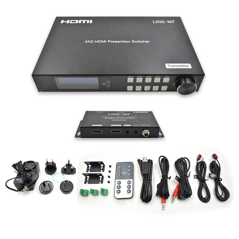 18Gbps 4K Video HDMI Switch 2.0 HDBaseT Switch Dengan HDMI Dan USB - C Input