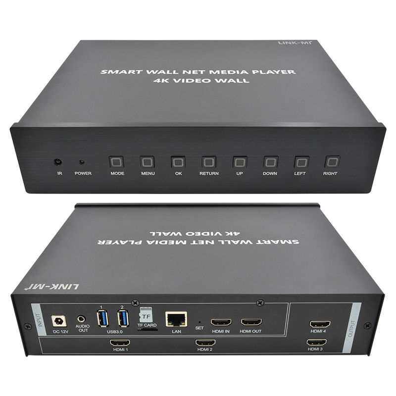HDMI 2X2 4K Video Wall Controller Media Player TV Wall Processor Untuk 4 TV