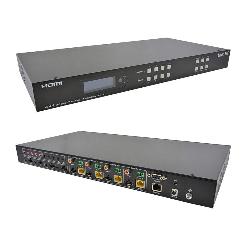 70m 4x4 HDMI Audio Matrix Switch Dengan 4 HDMI Loop Out Untuk 4 Port Video Switch