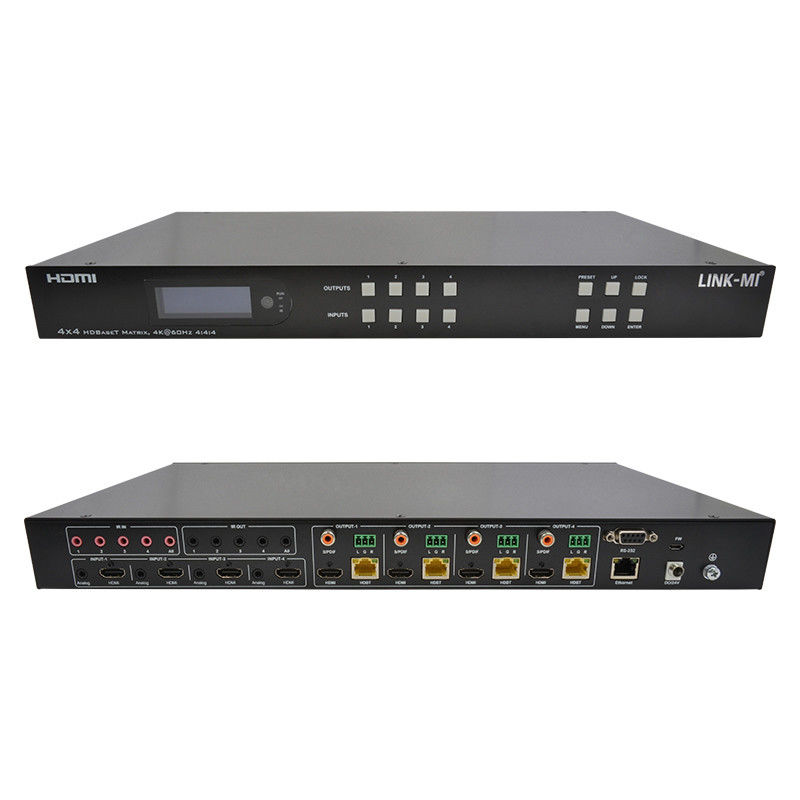 70m 4x4 HDMI Audio Matrix Switch Dengan 4 HDMI Loop Out Untuk 4 Port Video Switch