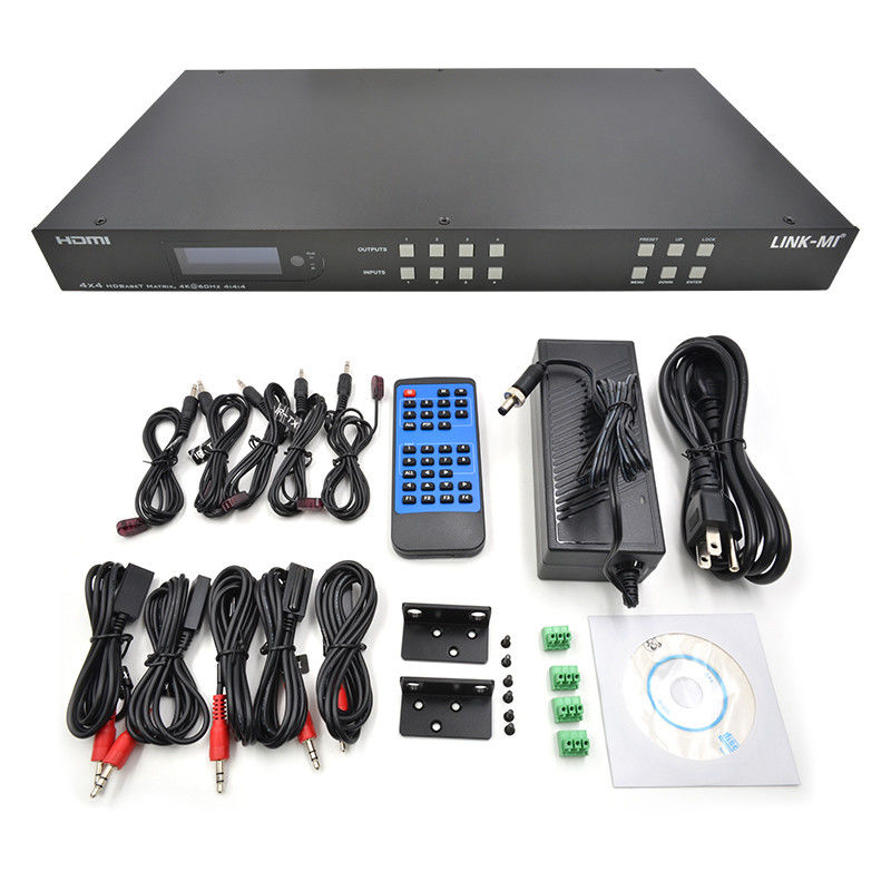 70m 4x4 HDMI Audio Matrix Switch Dengan 4 HDMI Loop Out Untuk 4 Port Video Switch