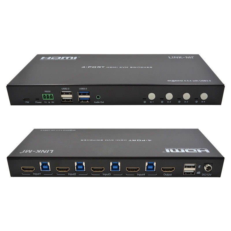 4 Port Network HDMI2.0 KVM Switch hingga 4K 60Hz 18Gbps