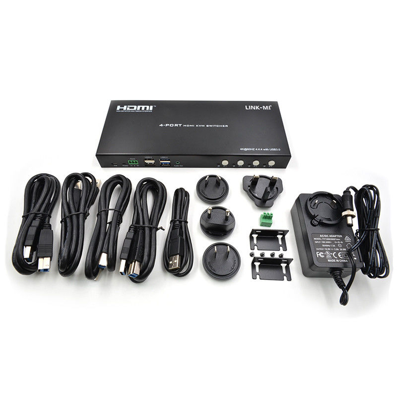 4 Port Network HDMI2.0 KVM Switch hingga 4K 60Hz 18Gbps