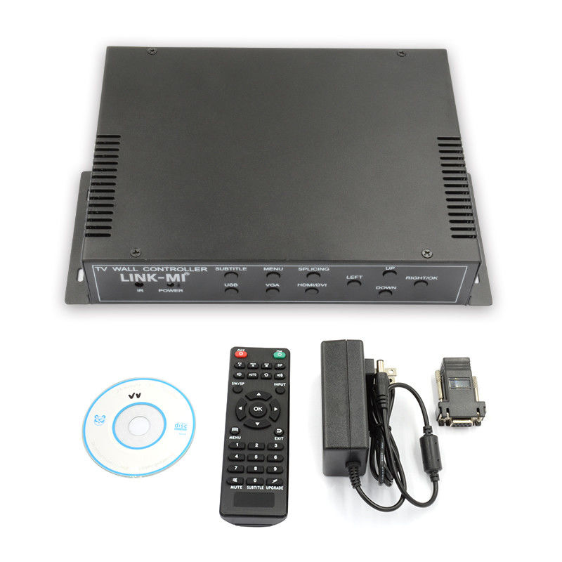 2X2 HDMI Video Wall Controller Dukungan 1X4 1X3 1X2 TV Splicing Box untuk 4 layar