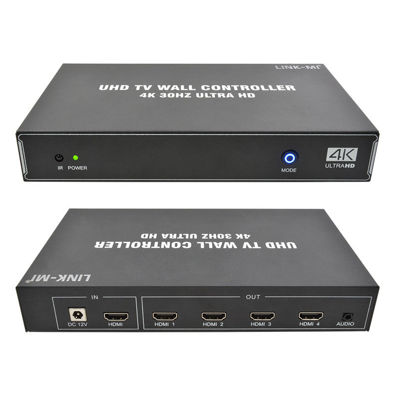 1X4 1X3 1X2 4K Video Wall Controller 30Hz 4 Saluran HDMI TV Video Wall Processor 2x2