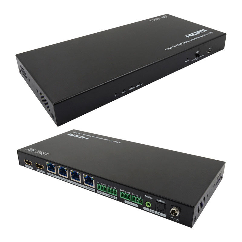70M 1x4 4K HDMI Splitter Extender Dengan Audio Extract 1x4 Hdmi Splitter Over Cat6