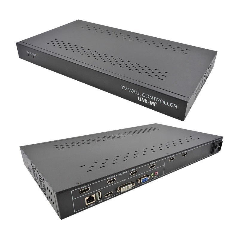 6 Saluran HDMI Video Wall Controller 2X3 LED Wall Controller Untuk 6 Splicing TV