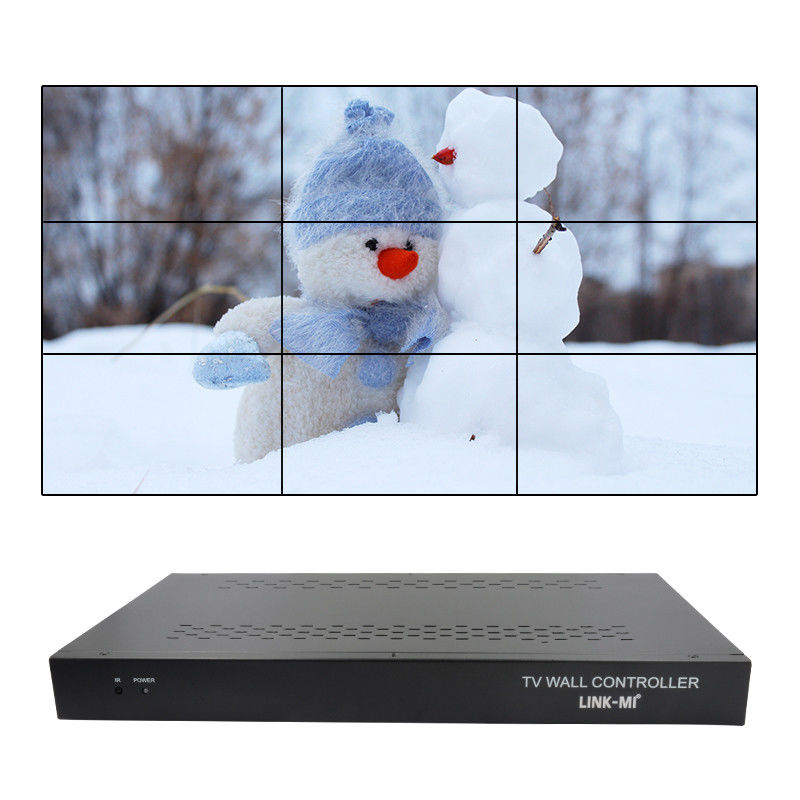 9 Saluran HDMI Video Wall Controller 3X3 Zoom Subtitles Multi Display Controller Untuk Iklan