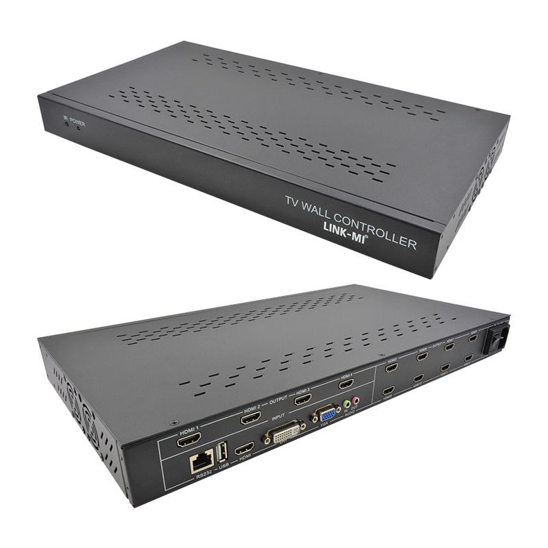 12 Saluran 3x3 2x2 TV Wall Controller 3x4 Video Wall Display Controller 3.5mm