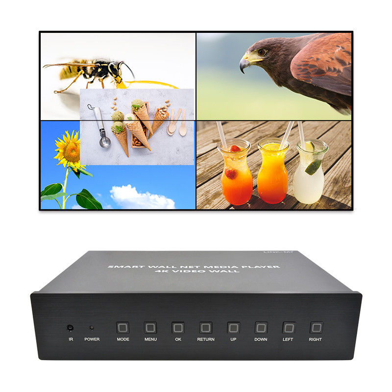 HDMI 2X2 4K Video Wall Controller Media Player TV Wall Processor Untuk 4 TV