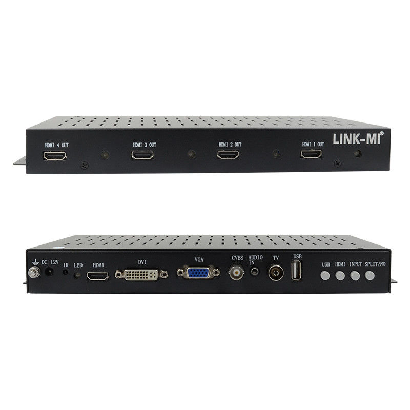 2X2 1X2 1X3 HDMI Video Wall Controller 1x4 1080P 90 derajat Rotasi Untuk Tampilan Potret