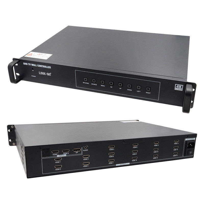 4K 4X4 HDMI Video Wall Controller 16 HDMI Output Image Rotation Video Wall Processor