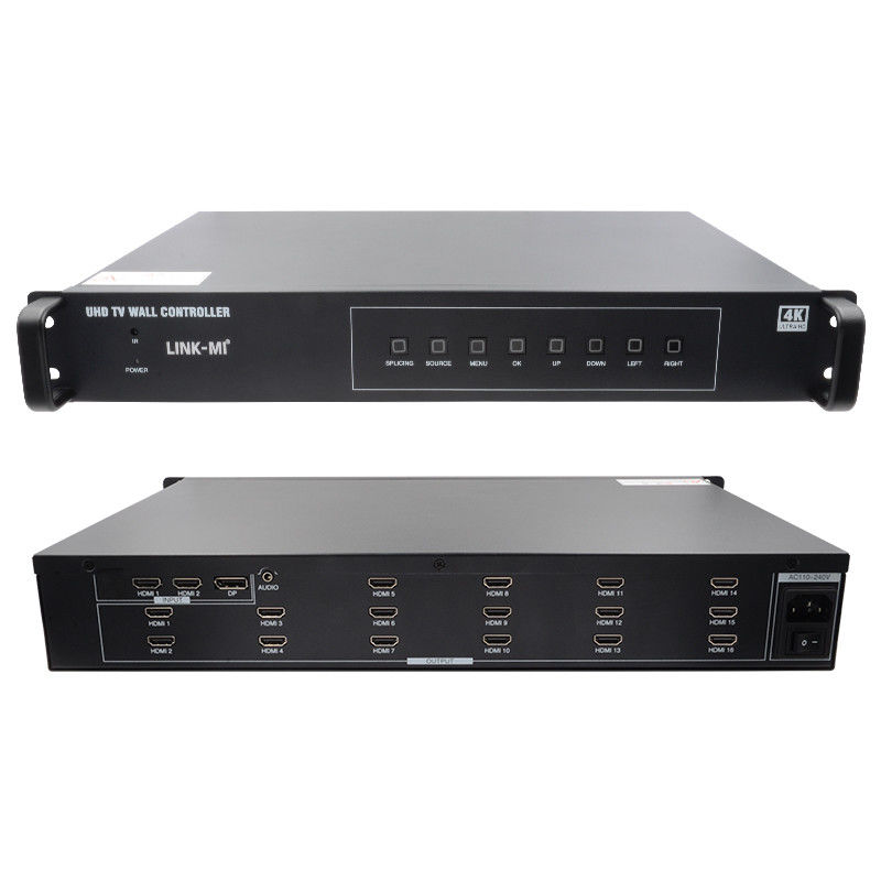 4K 4X4 HDMI Video Wall Controller 16 HDMI Output Image Rotation Video Wall Processor