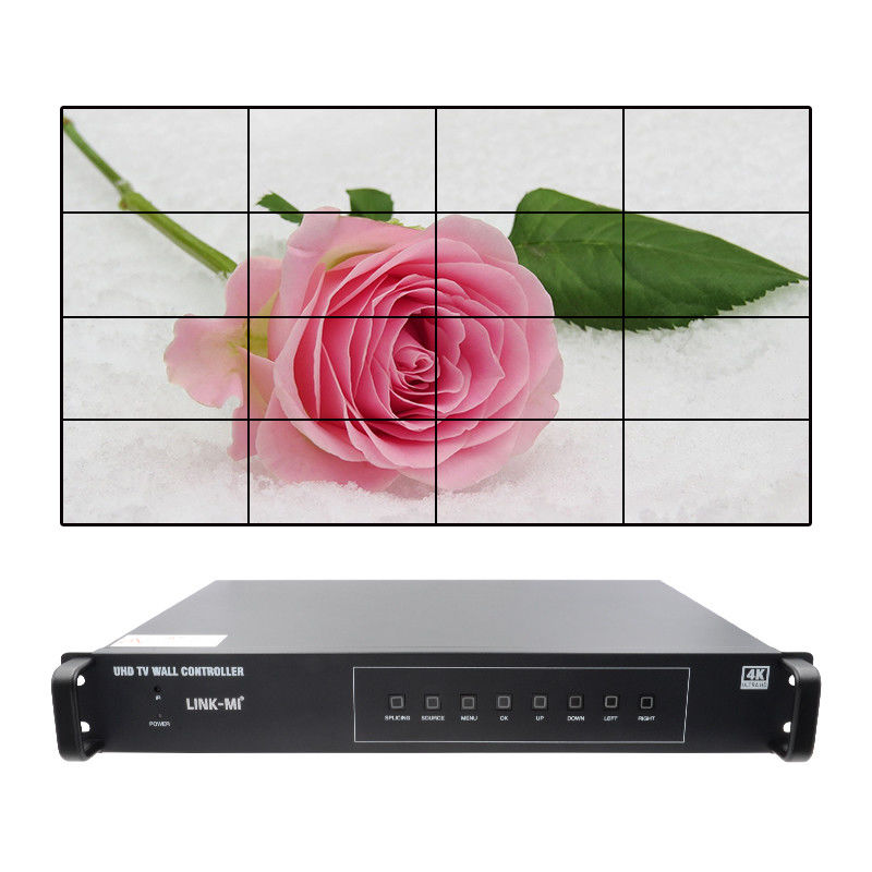 4K 4X4 HDMI Video Wall Controller 16 HDMI Output Image Rotation Video Wall Processor