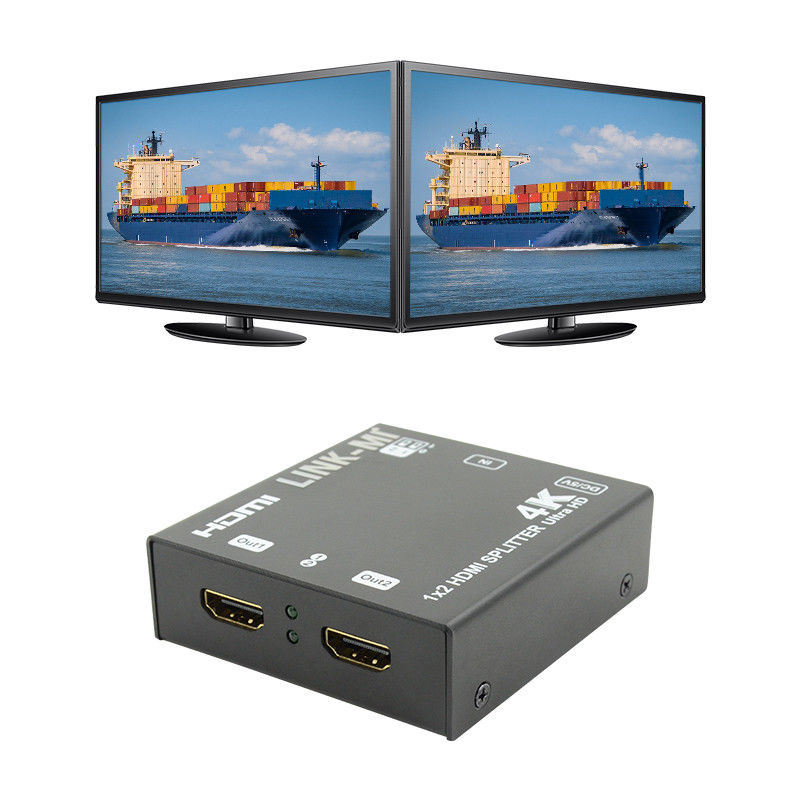 1X2 4K HDMI Extender Splitter Dukungan 4K2K EDID 3D 2 Port Video Splitter