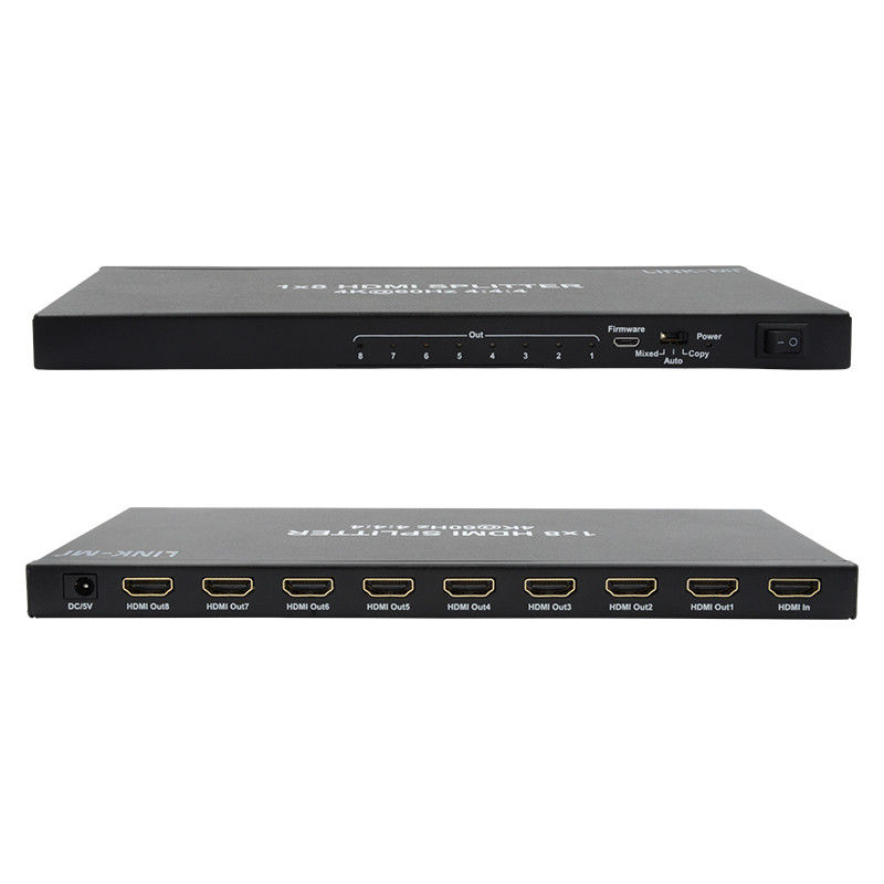 1/8 4K HDMI Splitter 1 In 8 Out 60Hz 3D 18G Video Audio Splitter untuk 8 display