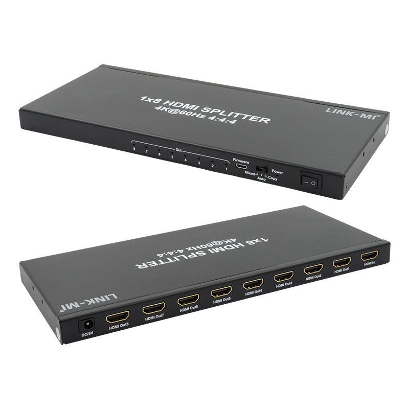 1/8 4K HDMI Splitter 1 In 8 Out 60Hz 3D 18G Video Audio Splitter untuk 8 display