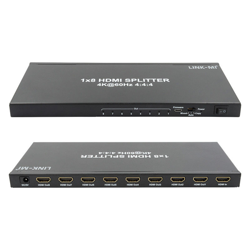 1/8 4K HDMI Splitter 1 In 8 Out 60Hz 3D 18G Video Audio Splitter untuk 8 display