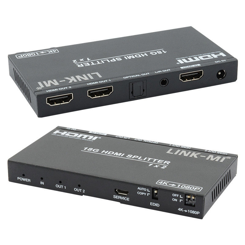 4K 2.0b 2 Port HDMI Splitter 4 HDCP 2.2COPY AUTO EDID Hdmi Audio Video Ekstrak