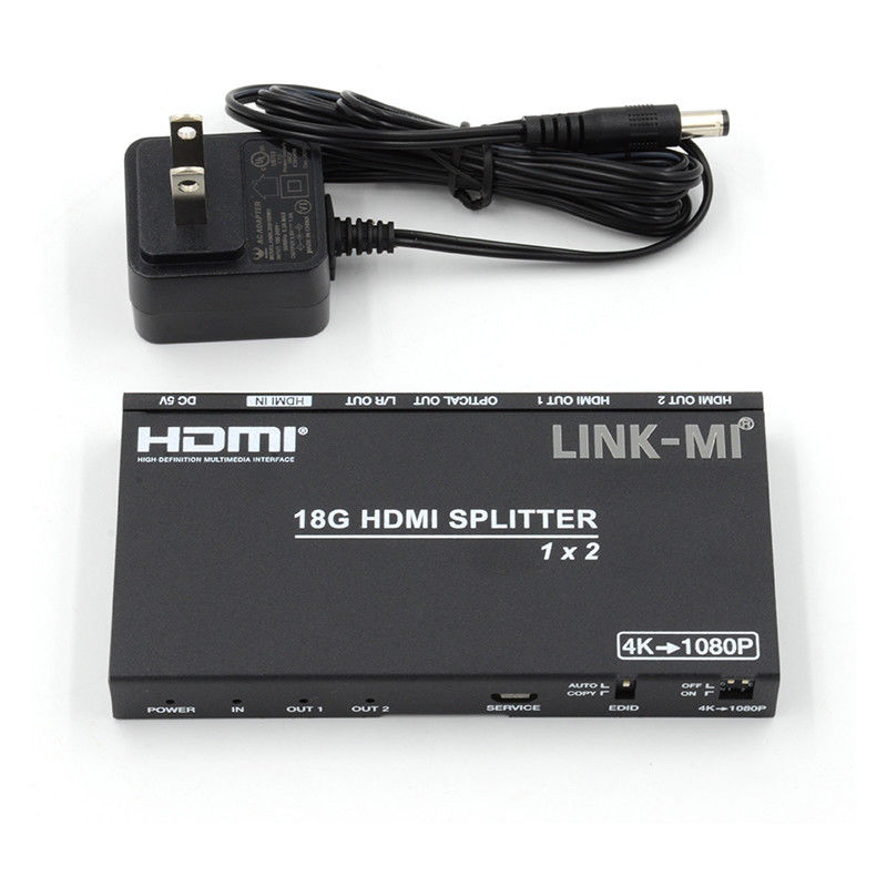 4K 2.0b 2 Port HDMI Splitter 4 HDCP 2.2COPY AUTO EDID Hdmi Audio Video Ekstrak