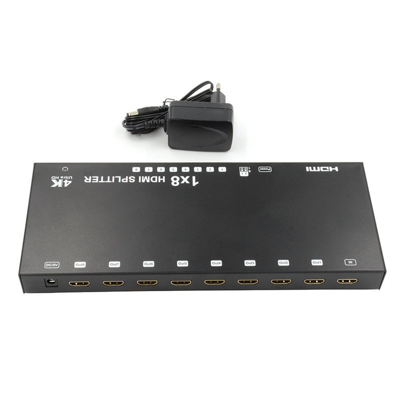8 Port 4K HDMI Splitter Video Splitter 3d EDID 1 In 8 Out Duplikator Untuk 8 TV