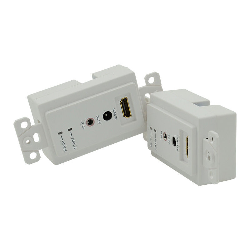 60m HDMI Wall Plate Extender Over Single Cat5e Cat 6 Untuk HDMI Extender Dukungan 3D IR