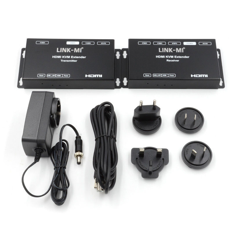 50M HDMI USB KVM Extender Up 50m 100m Dukungan Dual POC USB2.0