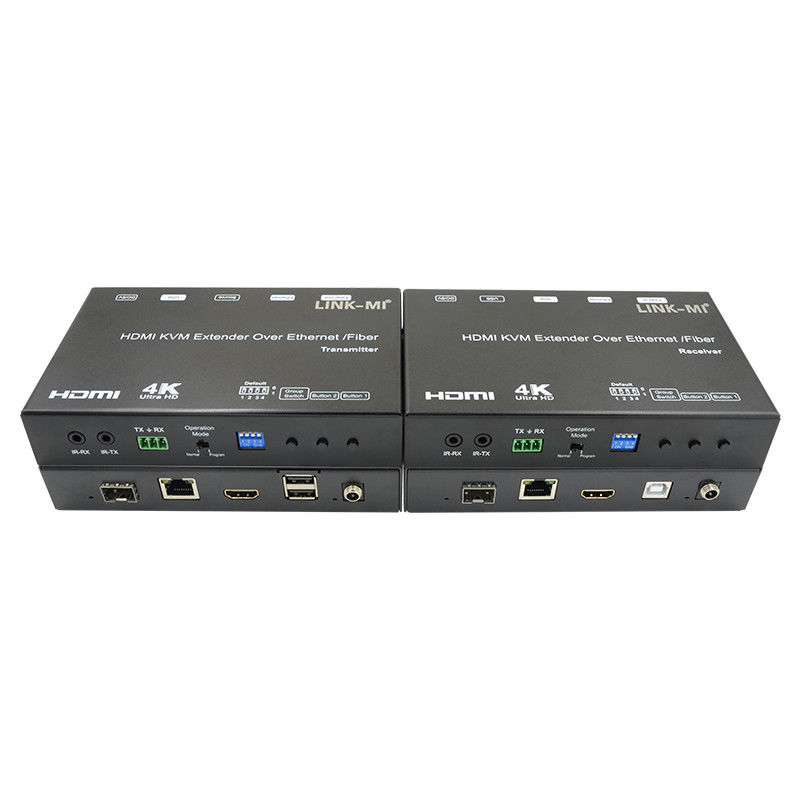 4K AV Over IP Fiber HDMI KVM Extender Dukungan Unicast Multicast Dengan USB RS232