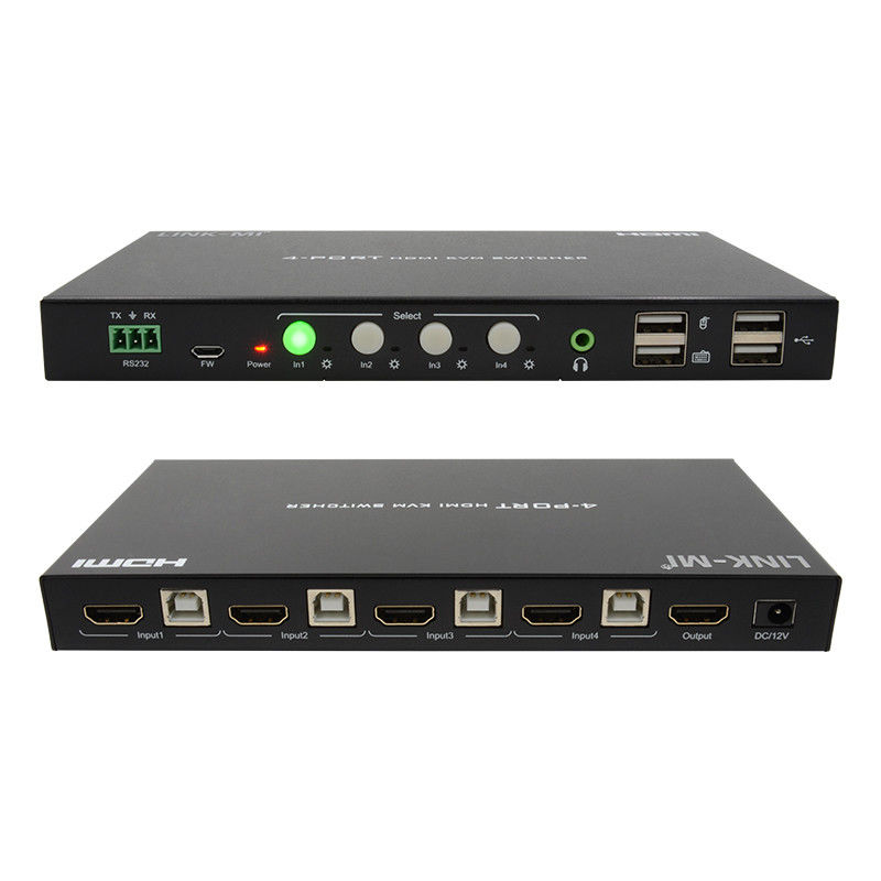 HDCP2.2 1.4 4K KVM Switch HDMI YUV4:44 8Bit Dengan Ekstraksi Audio Analog