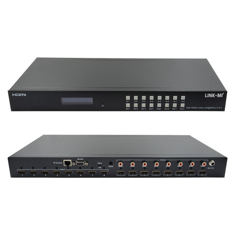 8x8 4K HDMI Modular Matrix Switcher Dengan SPDIF Out IP Web GUI Control Untuk 8 Tampilan UHD