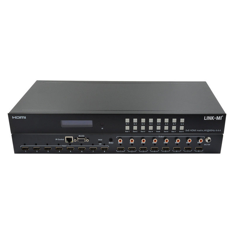 8x8 4K HDMI Modular Matrix Switcher Dengan SPDIF Out IP Web GUI Control Untuk 8 Tampilan UHD