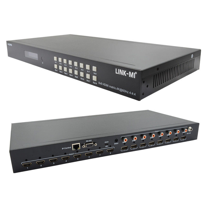 8x8 4K HDMI Modular Matrix Switcher Dengan SPDIF Out IP Web GUI Control Untuk 8 Tampilan UHD
