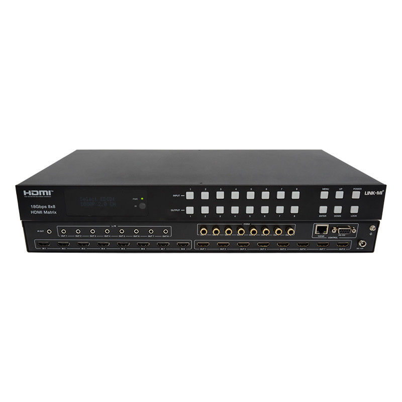 18Gbps 8x8 Matrix Switcher Dengan Dukungan Fungsi ARC 4K2K 60Hz YUV 4:4:4