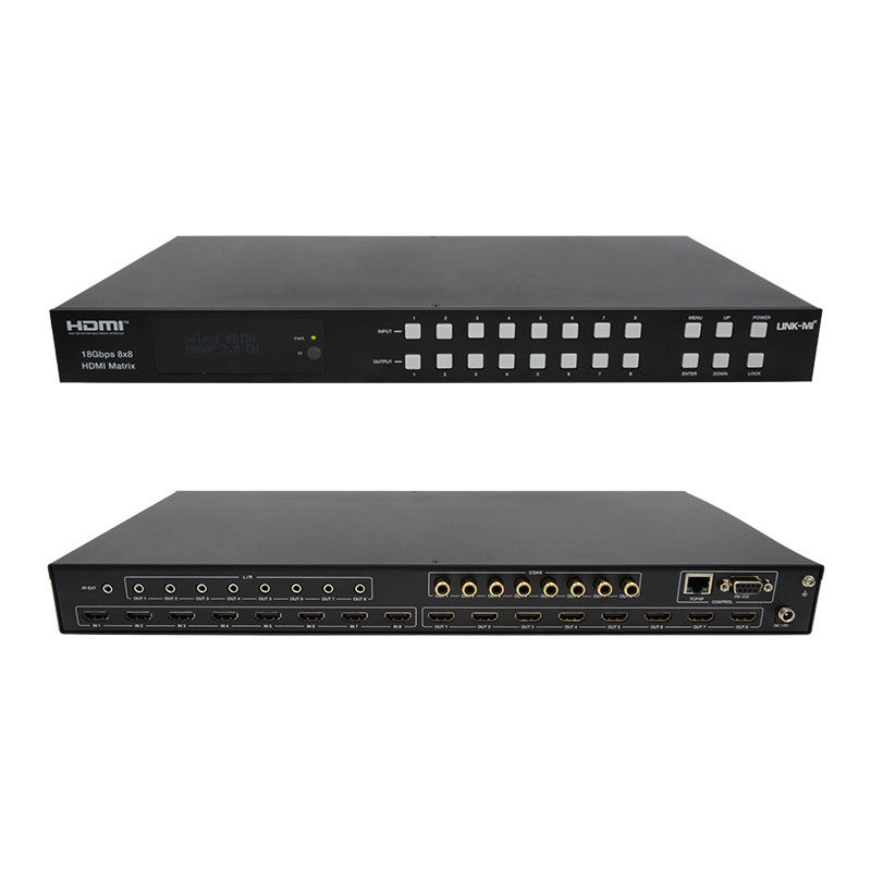 18Gbps 8x8 Matrix Switcher Dengan Dukungan Fungsi ARC 4K2K 60Hz YUV 4:4:4