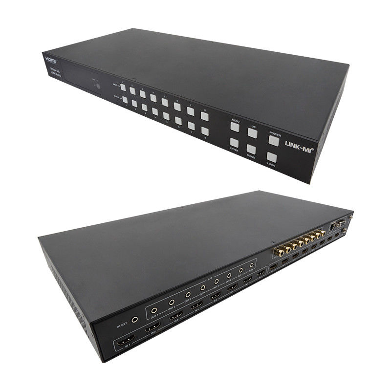 18Gbps 8x8 Matrix Switcher Dengan Dukungan Fungsi ARC 4K2K 60Hz YUV 4:4:4