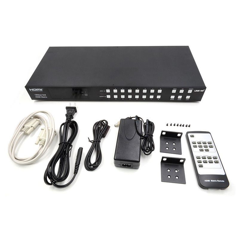 18Gbps 8x8 Matrix Switcher Dengan Dukungan Fungsi ARC 4K2K 60Hz YUV 4:4:4
