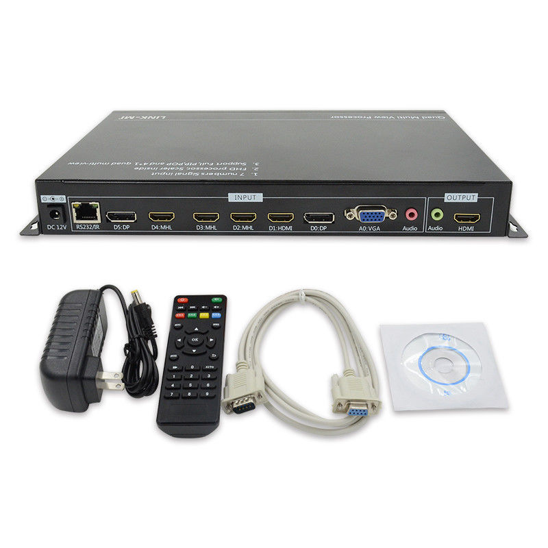 PIP POP HDMI Multi Viewer 4k 4x1 Dengan IR Remote RS232 Control Center Control