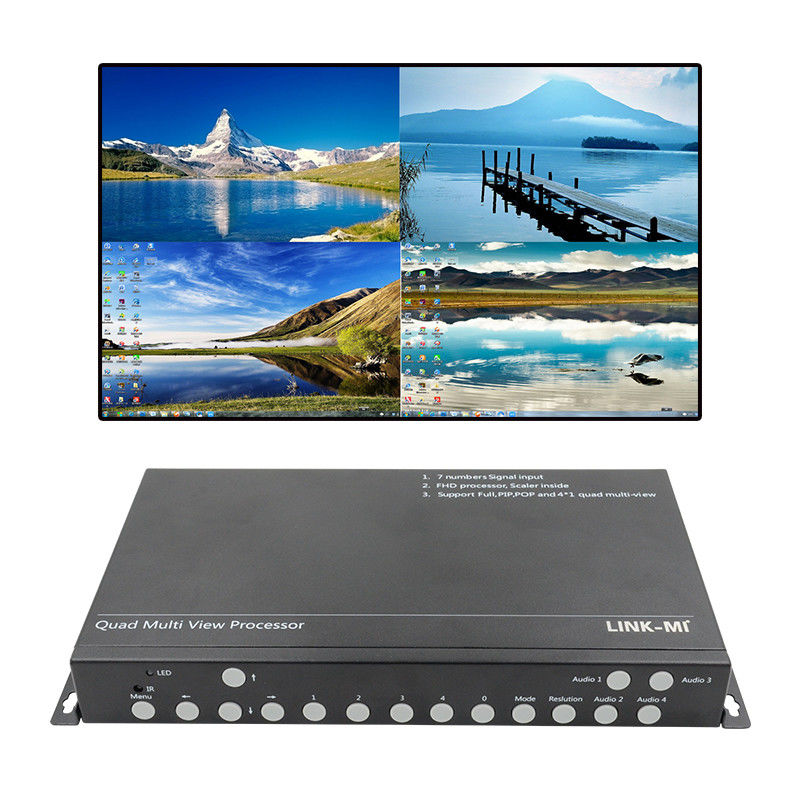 PIP POP HDMI Multi Viewer 4k 4x1 Dengan IR Remote RS232 Control Center Control