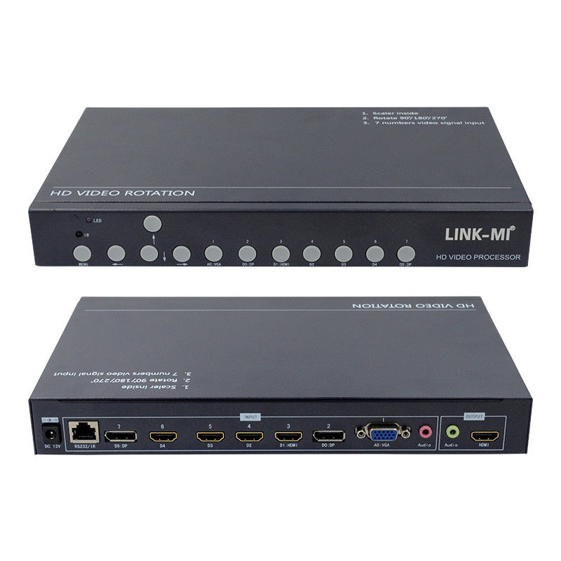 12V HDMI Video Wall Controller Video Rotator 90 180 270 derajat HD Video Upscaling Rotary Switch